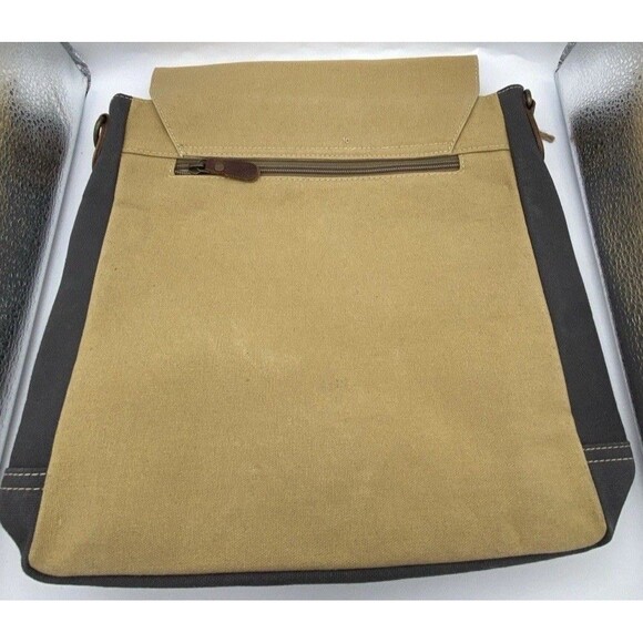 Sixtease Western Carina Shoulder Satchel Purse Leather Canvas Stars Western NWT - Picture 3 of 16